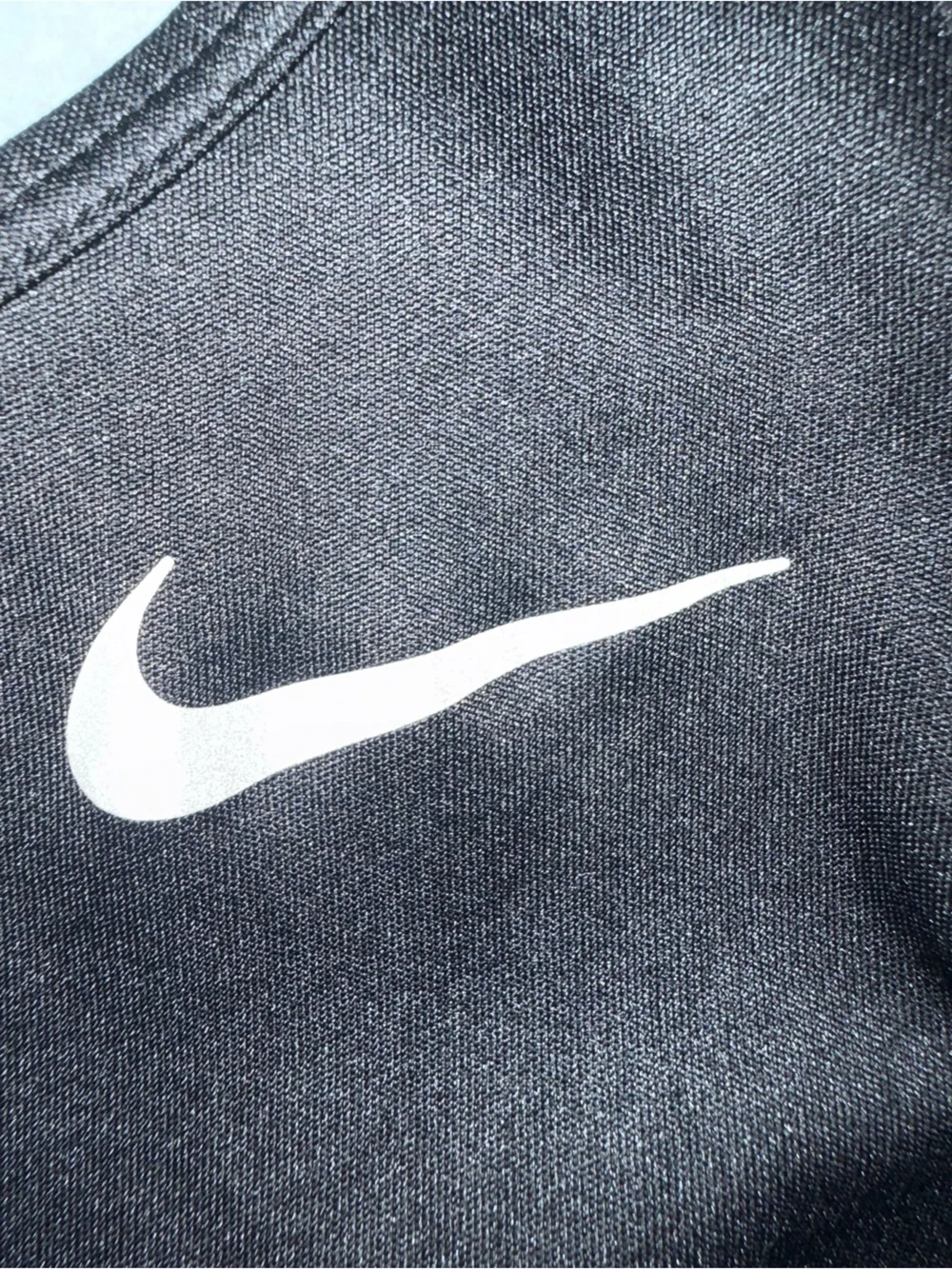 Nike Black Performance Spaghetti-Strap Tank with White Swoosh